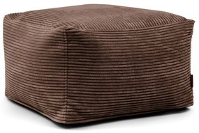 Тъмнокафяв пуф от рипсено кадифе Softbox MooG – SLOWDOWN