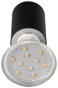 Матовочерна стенна лампа (дължина 10 см) Lorenzo - Trio