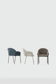 Прасковени тапицирани трапезни столове в комплект 2 бр. Aslin – MOME