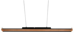 Черно и естествено LED висящо осветително тяло Deacon – Trio