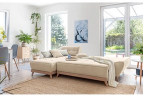 Бежов разтегателен диван променлив ъглов диван Dazzling Daisy - Miuform
