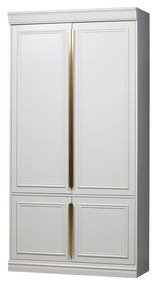 Светлосив гардероб от масивен бор 110x215x44 cm Organize – WOOOD