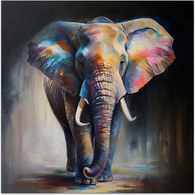 "Colorful Elephant" картина на платно цифров печат 100x100x3см.