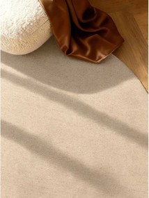 Бежов ръчно изработен вълнен кръгъл килим ø 200 cm Puristic Knots – Elle Decoration