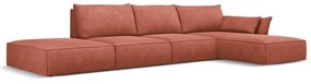 Червен ъглов диван (десен ъгъл) Vanda - Mazzini Sofas