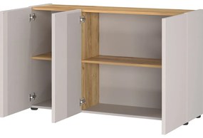 Кремаво шкафче от декор от дъб 120x76x34 cm Adrano – Germania