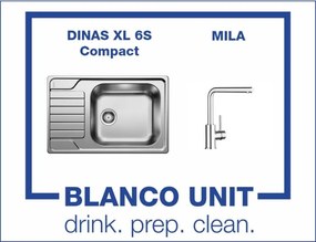 Bundle Blanco Dinas XL 6S Compact +Blanco Mila Хром Промо пакет мивка със смесител