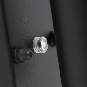 Външна стенна лампа черна 2-светлина IP44 със сензор за здрач - Duo