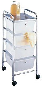 Мобилен рафт за баня с 4 чекмеджета Messina Messian - Wenko