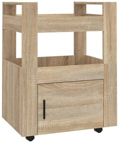 816827 vidaXL Кухненска количка, дъб сонома, 60x45x80 см, инженерно дърво