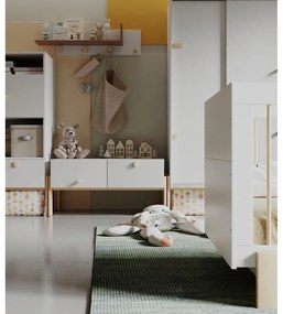 Светло сив/естествен стенен детски шкаф за дрехи Cube - Pinio