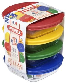 Комплект от 4 стъклени кутии за съхранение на храна PYREX 0,3 л