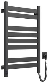 Лира за баня с термостат LARGO 432W/230V 80,6 cm IP44 черна дясна