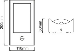 Аплика Градина LED Troy sensor