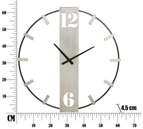 Стенен часовник ø 61 cm сребрист - Mauro Ferretti