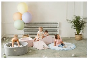 Розова кадифена катерушка от пяна 225x90x30 cm Montessori – Meowbaby