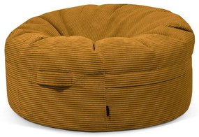 Пуф от рипсено кадифе в цвят горчица Roll 105 – SLOWDOWN