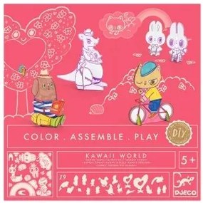 Djeco - Комплект оцвети, и играй Kawaii world DJ08007