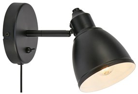 Матирана черна стенна лампа Story - Markslöjd