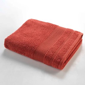 Памучна хавлиена кърпа от тери в тухлен цвят 90x150 cm Tendresse – douceur d'intérieur