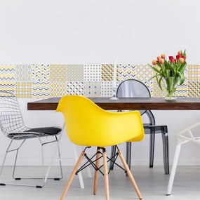 Комплект от 24 стикера за стена "Скандинавски плочки" , 10 x 10 cm Stockholm - Ambiance