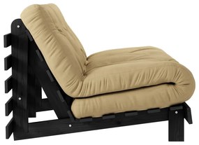 Сгъваем диван в цвят горчица 140 cm Roots Black Night – Karup Design