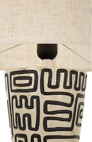 Черна/кремава подова лампа с текстилен абажур (височина 145 cm) Nairobi – Mauro Ferretti