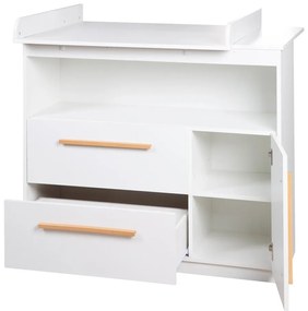 Бял нисък детски скрин 107x98 cm Lilo – Roba