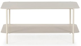 Кремава метална масичка за кафе 58x90 cm Beatrix – MOME