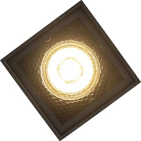 Интелигентен дизайнерски прожектор черен вкл. WiFi GU10 - Qubo Honey