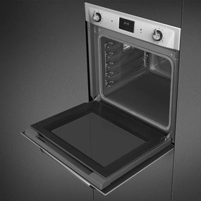 Фурна за вграждане Smeg SOP6900TX, 3000W, 68 л, Клас A, 9 функции и 5 нива на готвене, Самопочистване, Таймер, 30-280C, Инокс