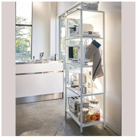 Стоманен стелаж в матово бял цвят 60x170x46,5 cm Tower – YAMAZAKI