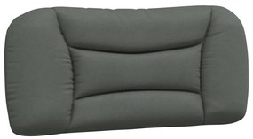 374538 vidaXL Мека табла за легло, тъмносива, 90 см, плат