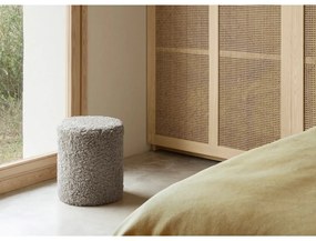 Сива табуретка от прежда с примки от букле Teddy – Blomus