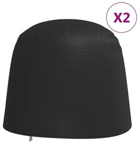 3203391 vidaXL Калъфи двоен стол-яйце 2 бр Ø 230x200 см 420D плат Оксфорд плат