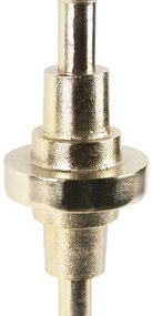 Арт Деко настолна лампа злато с черен кадифен абажур 40 см - Diverso