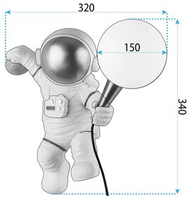 СТЕННА ЛАМПА АСТРОНАВТ APP1804-1W COSMO