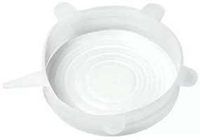 Комплект 6 бр. силиконови капаци Kinghoff KH 1902, -40 до 230°C, Плътно и херметично прилепване, Многократна употреба, Универсални, Прозрачен