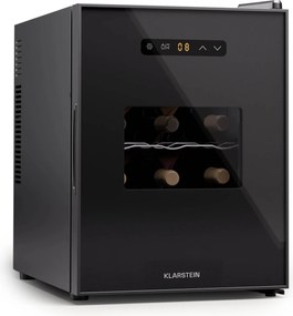 Klarstein Silent Vino 12 Uno, охладител за вино, 31 л / 12 бутилки, 5-18 °C, на допир