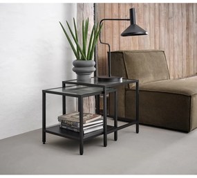 Стъклени масички за съхранение в комплект от 2 бр. 50x50 cm Bronco - Unique Furniture
