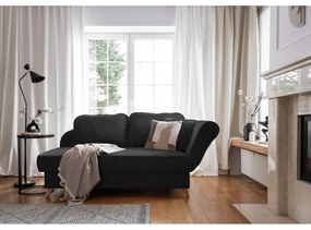 Антрацитен шезлонг от рипсено кадифе (десен ъгъл) Chic Charlotte – Miuform