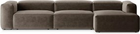 Кафяв ъглов диван (десен ъгъл) Bergamo – Cosmopolitan Design