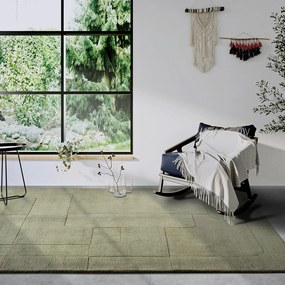 Зелен ръчно изработен вълнен килим 190x280 cm Charlotte – Villeroy&amp;Boch