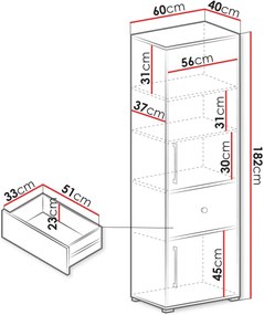 Единичен гардероб Step