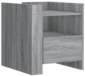 848281 vidaXL Нощно шкафче, сив сонома, 45x50x50 см, инженерно дърво