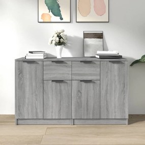 3115818 vidaXL Сайдборди, 2 бр, Сив сонома, 60x30x70 см, инженерно дърво