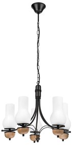 Brilagi - LED Пендел COTTAGE 5xE14/40W/230V бук/бял