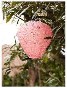 Розов екстериорен LED фенер със соларен панел (височина 30 cm) Greatham – House Nordic