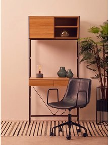 Черен офис стол от имитация на кожа Branson – Premier Housewares