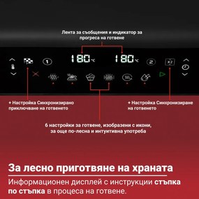 Двоен фритюрник с горещ въздух 8в1 Instant Pot Vortex DUAL INAFB91-BK, 1850W, 8 л, 205°C, EvenCrisp, Синхронизирано готвене, Сензорно управление, Черен/инокс